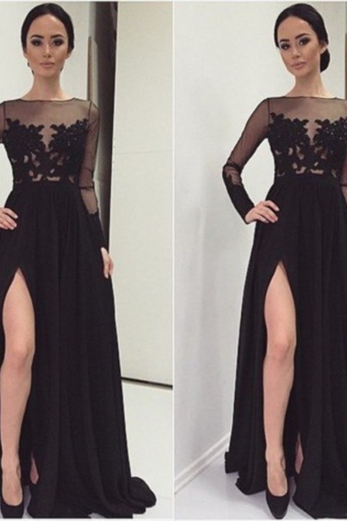 long dress with front split