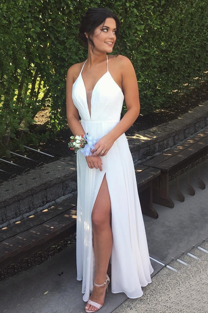 simple backless dress