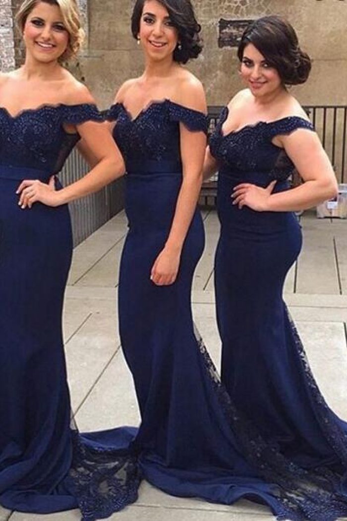 lace mermaid bridesmaid dresses