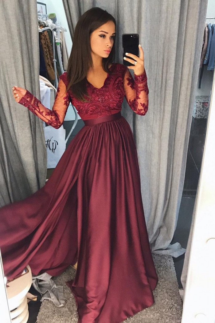 Long Sleeve Prom Dresses 2018 Sale, 56 ...