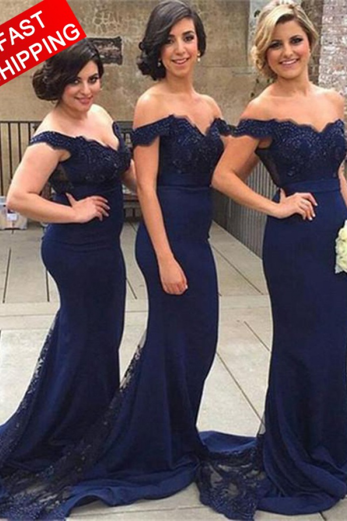 maid of honor dress navy blue