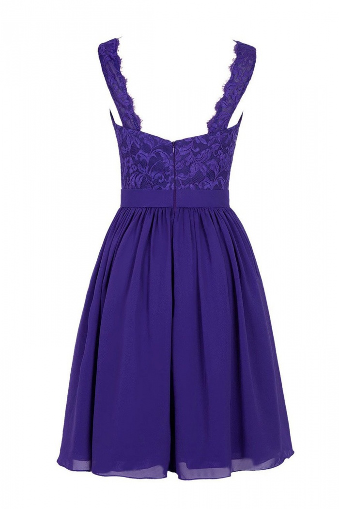 Elegant V-neck Short Chiffon Coral Bridesmaid Dress/Wedding Party Dress -  Wisebridal.com
