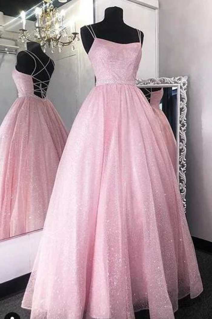 Fashion Floor Length Sparkly Prom Dresses Winter Formal Dress