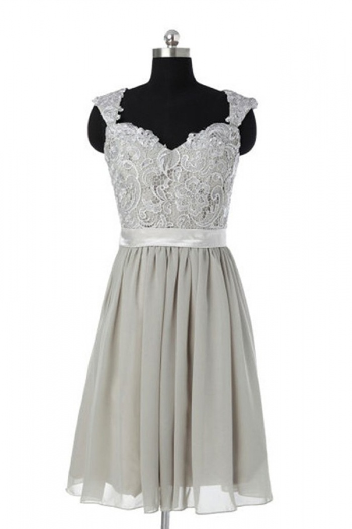 Sleeveless Knee Length Dress in Grey