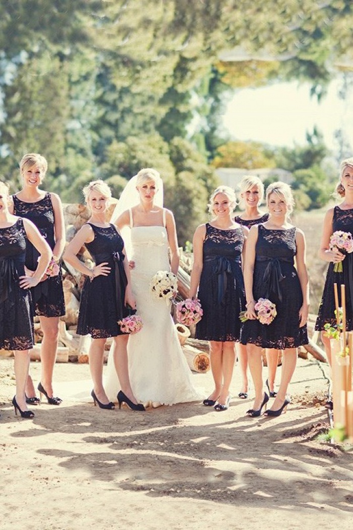 Short Navy Bridesmaid Dresses