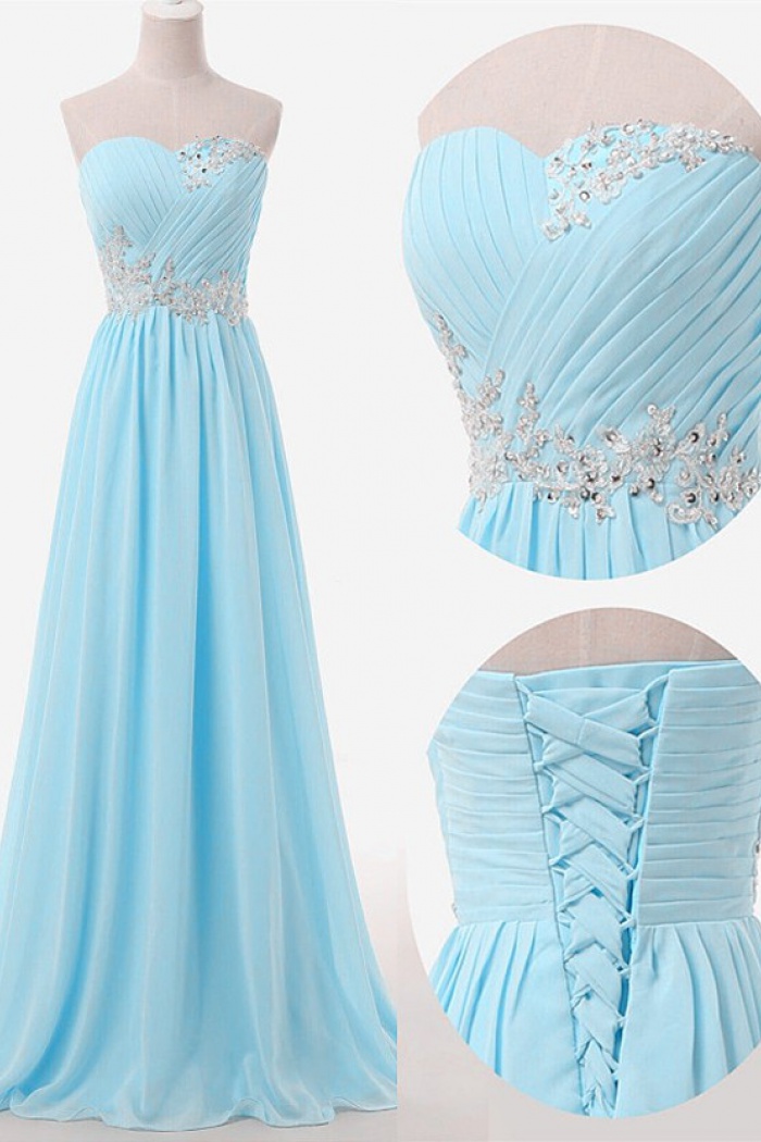wedding dress sky blue