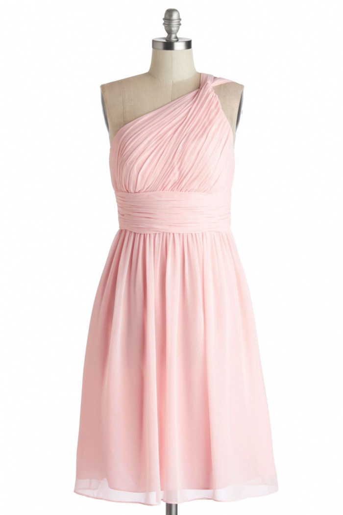 pink dress for wedding reception
