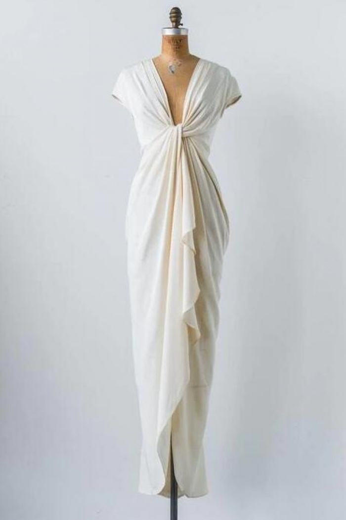 A Line Uniques Chiffon Prom Dresses