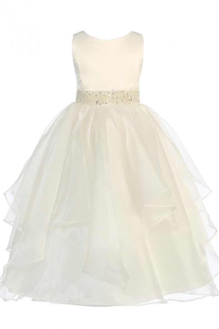 ruffled flower girl dress