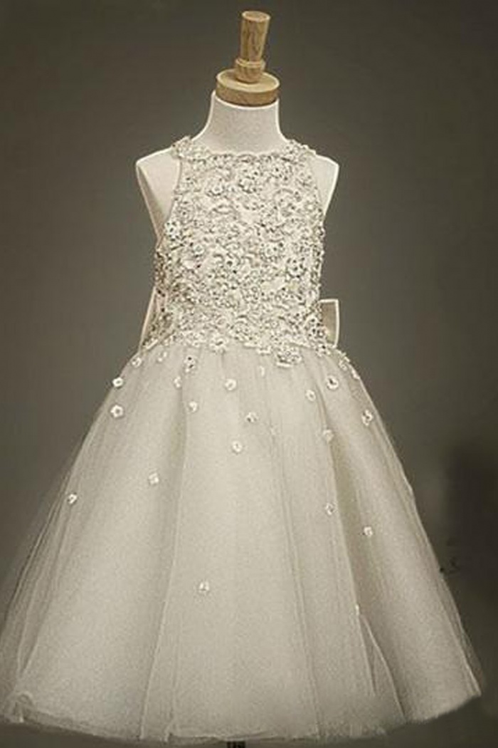 beaded flower girl dresses