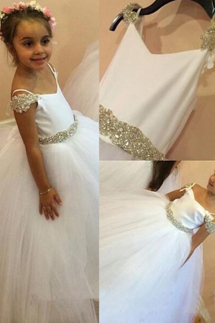 flower girl dresses spaghetti straps