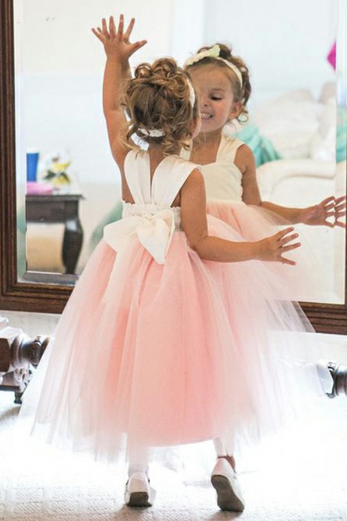 ballgown tulle flower girl dresses