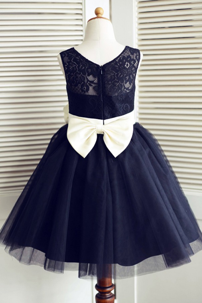 navy blue flower girl dresses